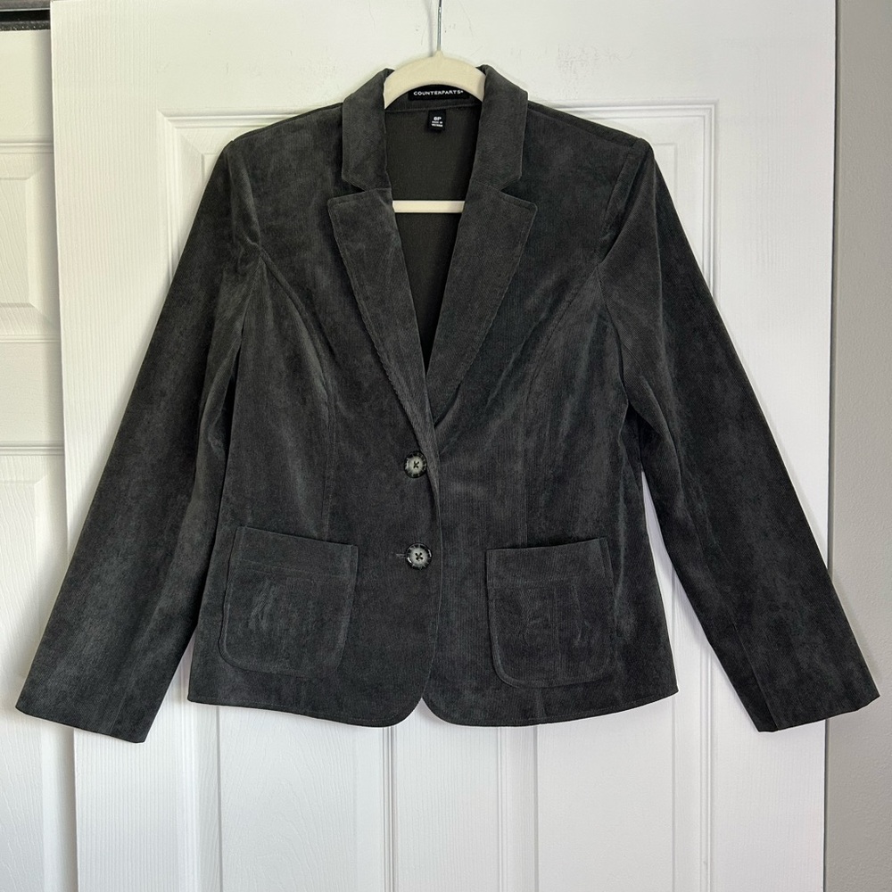 Counterparts Dark Gray Corduroy Blazer